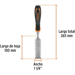 Formones 1 1/4", en acero al cromo vanadio, Mango Ergonomico Confort Grip, FT-1-1/4 14636 Truper Truper-Formones 1 1/4", en acer
