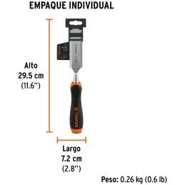 Formones 1 1/4", en acero al cromo vanadio, Mango Ergonomico Confort Grip, FT-1-1/4 14636 Truper Truper-Formones 1 1/4", en acer