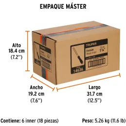 Formones 1 1/4", en acero al cromo vanadio, Mango Ergonomico Confort Grip, FT-1-1/4 14636 Truper Truper-Formones 1 1/4", en acer