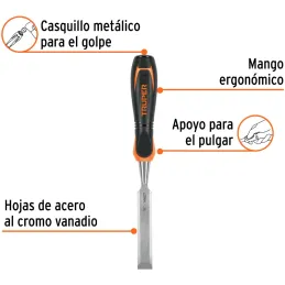 Formones 3/4", en acero al cromo vanadio, Mango Ergonomico Confort Grip, FT-3/4 14627 Truper Truper-Formones 3/4", en acero al c