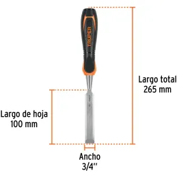 Formones 3/4", en acero al cromo vanadio, Mango Ergonomico Confort Grip, FT-3/4 14627 Truper Truper-Formones 3/4", en acero al c