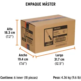 Formones 3/4", en acero al cromo vanadio, Mango Ergonomico Confort Grip, FT-3/4 14627 Truper Truper-Formones 3/4", en acero al c