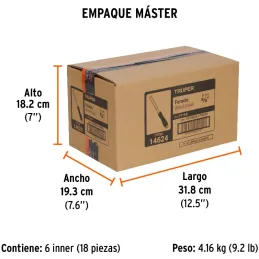 Formones 5/8", en acero al cromo vanadio, Mango Ergonomico Confort Grip, FT-5/8 14624 Truper Truper-Formones 5/8", en acero al c
