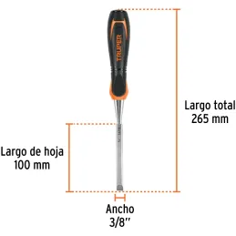 Formones 3/8", en acero al cromo vanadio, Mango Ergonomico Confort Grip, FT-3/8 14618 Truper Truper-Formones 3/8", en acero al c