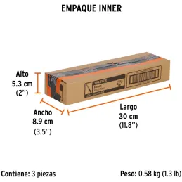 Formones 3/8", en acero al cromo vanadio, Mango Ergonomico Confort Grip, FT-3/8 14618 Truper Truper-Formones 3/8", en acero al c
