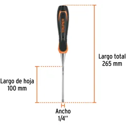 Formones 1/4", en acero al cromo vanadio, Mango Ergonomico Confort Grip, FT-1/4 14615 Truper Truper-Formones 1/4", en acero al c