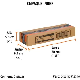 Formones 1/4", en acero al cromo vanadio, Mango Ergonomico Confort Grip, FT-1/4 14615 Truper Truper-Formones 1/4", en acero al c