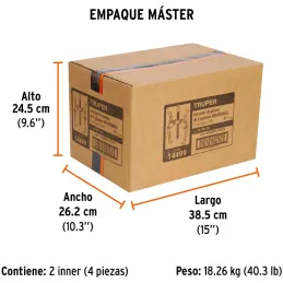 Extractor de Rodajes y Poleas 2 Patas, Apertura max 279mm Alcance max 280mm, EX-P2-10 14499 Truper Truper-Extractor de Rodajes y