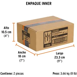 Extractor de Rodajes y Poleas 2 Patas, Apertura max 165mm Alcance max 160mm, EX-P2-6 14498 Truper Truper-Extractor de Rodajes y 