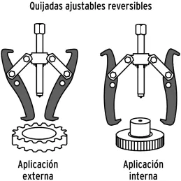 Extractor de Rodajes y Poleas 3 Patas, Apertura max 127mm Alcance max 100mm, EX-P4 14503 Truper Truper-Extractor de Rodajes y Po