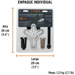 Extractor Pata de Gallo, 15 Piezas, Apertura max 95mm Alcance max 45mm, EXT-15 14511 Truper Truper-Extractor Pata de Gallo, 15 P