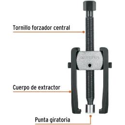 Extractor de Poleas, pata de Cabra, Apertura max 45mm min 32mm Alcance max 70mm, EX-PACA 14501 Truper Truper-Extractor de Poleas