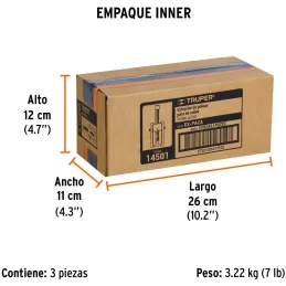 Extractor de Poleas, pata de Cabra, Apertura max 45mm min 32mm Alcance max 70mm, EX-PACA 14501 Truper Truper-Extractor de Poleas