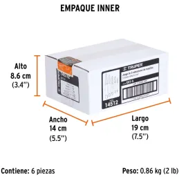 Extractor de Pernos Rotos, Juego de 5 Piezas, Medidas 1/8 al 7/16, acero al cromo, EXT-5 14512 Truper Truper-Extractor de Pernos