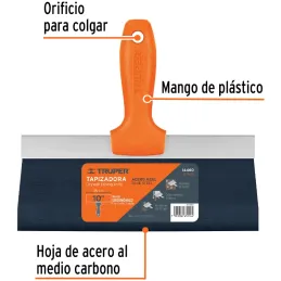 Espatula Tapizadoras 10", Para Alisado y Acabados, ETA-10 14460 Truper Truper-Espatula Tapizadoras 10", Para Alisado y Acabados,