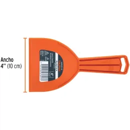 Espatula Plastica 4" Resistente a Solventes Ligeras Y flexible, en Polipropileno, ET-4P 14445 Truper Truper-Espatula Plastica 4"