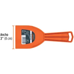 Espatula Plastica 3" Resistente a Solventes Ligeras Y flexible, en Polipropileno, ET-3P 14444 Truper Truper-Espatula Plastica 3"