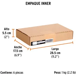Espatula Flexible 6" Mango de Hickory Americano, acero alto carbono, Hoja Desbastada y Templada, ET-6F 14452 Truper Truper-Espat