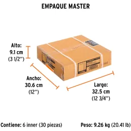 Escuadra para Albañil 8" X 12", Graduacion Estampada en Acero, Cantos rectificados, E-8X12 14386 Truper Truper-Escuadra para Alb