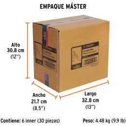 Escuadra Falsa, Mango de Plastico 9", Regla en Acero Inoxidable, EFT-8 14382 Truper Truper-Escuadra Falsa, Mango de Plastico 9",