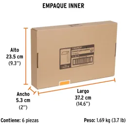 Escuadras Carpintero 10", Graduacion grabada en Laser, Acero Inoxidable, Mango de Aluminio, EC-10 14374 Truper Truper-Escuadras 