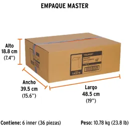 Escuadras Carpintero 10", Graduacion grabada en Laser, Acero Inoxidable, Mango de Aluminio, EC-10 14374 Truper Truper-Escuadras 