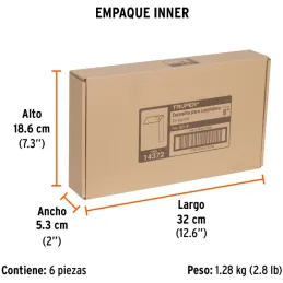 Escuadras Carpintero 8", Graduacion grabada en Laser, Acero Inoxidable, Mango de Aluminio, EC-8 14372 Truper Truper-Escuadras Ca