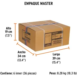 Escuadras Carpintero 8", Graduacion grabada en Laser, Acero Inoxidable, Mango de Aluminio, EC-8 14372 Truper Truper-Escuadras Ca