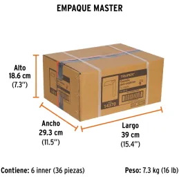 Escuadras Carpintero 6", Graduacion grabada en Laser, Acero Inoxidable, Mango de Aluminio, EC-6 14370 Truper Truper-Escuadras Ca