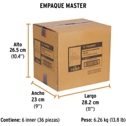 Escuadra de Combinacion 6", Acero Inoxidable, Para Angulos de 45 y 90 Grados, ECT-6 14369 Truper Truper-Escuadra de Combinacion 