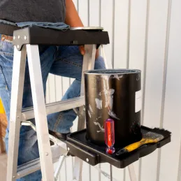 Escaleras Tijera 5 Peldaños con Bandeja T3 Max3m P5.4kg EAluminio, Truper 16743 Truper-Escaleras Tijera 5 Peldaños con Bandeja T