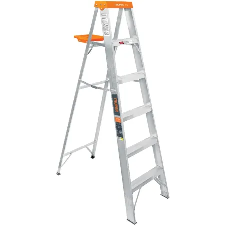 Escaleras Tijera 5 Peldaños con Bandeja T2 Max3m P5.7kg EAluminio, Truper 10335 Truper-Escaleras Tijera 5 Peldaños con Bandeja T