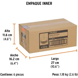 Cardas Copa 2 3/4" Grueso Z1/4" Truper 11572 Truper-Cardas Copa 2 3/4" Grueso Z1/4" Truper 11572 Fabricada en acero latonado (an