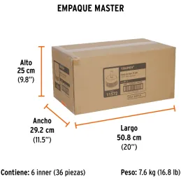 Cardas Copa 2 3/4" Grueso Z1/4" Truper 11572 Truper-Cardas Copa 2 3/4" Grueso Z1/4" Truper 11572 Fabricada en acero latonado (an