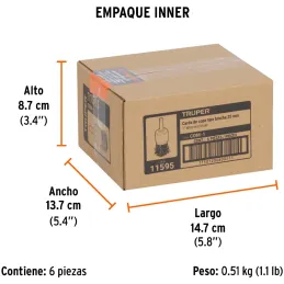 Cardas Copa 1" Grueso Z1/4" Truper 11595 Truper-Cardas Copa 1" Grueso Z1/4" Truper 11595 Fabricada en acero latonado (antichispa