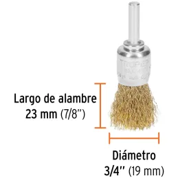 Cardas Copa 3/4" Grueso Z1/4" Truper 11593 Truper-Cardas Copa 3/4" Grueso Z1/4" Truper 11593 Fabricada en acero latonado (antich