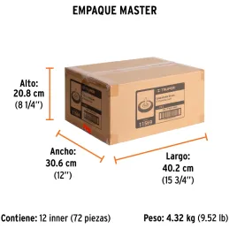 Cardas Circulares 2" Grueso Z1/4" Truper 11569 Truper-Cardas Circulares 2" Grueso Z1/4" Truper 11569 Fabricada en acero latonado