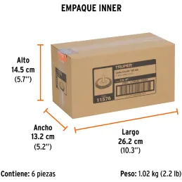 Cardas Circulares 4" Fino Z1/4" Truper 11576 Truper-Cardas Circulares 4" Fino Z1/4" Truper 11576 Fabricada en acero latonado (an