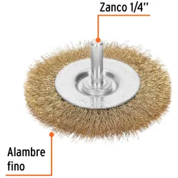 Cardas Circulares 3" Fino Z1/4" Truper 11575 Truper-Cardas Circulares 3" Fino Z1/4" Truper 11575 Fabricada en acero latonado (an