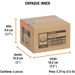 Cardas Circulares 1-1/2" Fino Z1/4" Truper 11573 Truper-Cardas Circulares 1-1/2" Fino Z1/4" Truper 11573 Fabricada en acero lato