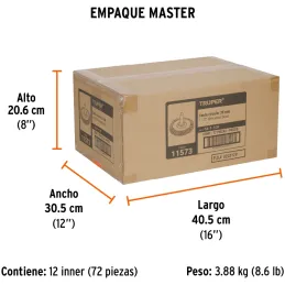 Cardas Circulares 1-1/2" Fino Z1/4" Truper 11573 Truper-Cardas Circulares 1-1/2" Fino Z1/4" Truper 11573 Fabricada en acero lato