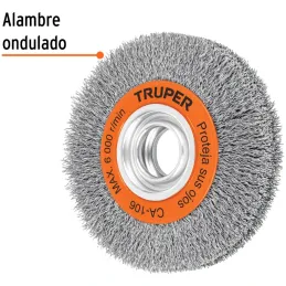 Cardas Circulares 6" Ondulado Truper 11526 Truper-Cardas Circulares 6" Ondulado Truper 11526 Alambres ondulados de acero al carb