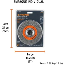 Cardas Circulares 6" Ondulado Truper 11526 Truper-Cardas Circulares 6" Ondulado Truper 11526 Alambres ondulados de acero al carb
