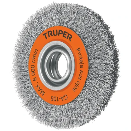 Cardas Circulares 6" Ondulado Truper 11523 Truper-Cardas Circulares 6" Ondulado Truper 11523 Alambres ondulados de acero al carb