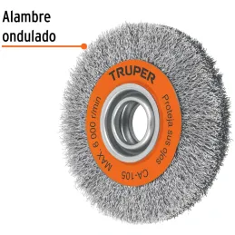 Cardas Circulares 6" Ondulado Truper 11523 Truper-Cardas Circulares 6" Ondulado Truper 11523 Alambres ondulados de acero al carb