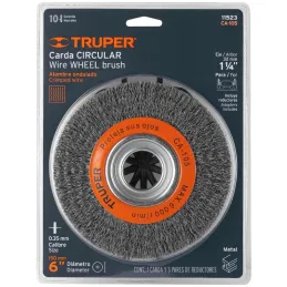 Cardas Circulares 6" Ondulado Truper 11523 Truper-Cardas Circulares 6" Ondulado Truper 11523 Alambres ondulados de acero al carb