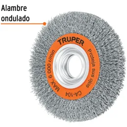 Cardas Circulares 6" Ondulado Truper 11520 Truper-Cardas Circulares 6" Ondulado Truper 11520 Alambres ondulados de acero al carb