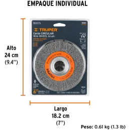 Cardas Circulares 6" Ondulado Truper 11520 Truper-Cardas Circulares 6" Ondulado Truper 11520 Alambres ondulados de acero al carb