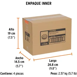 Cardas Circulares 6" Ondulado Truper 11520 Truper-Cardas Circulares 6" Ondulado Truper 11520 Alambres ondulados de acero al carb