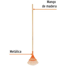 Escobas Metalica Curva 10" 15 Dientes Mango 48" Calibre 22, EM-15 19678 Truper Truper-Escobas Metalica Curva 10" 15 Dientes Mang